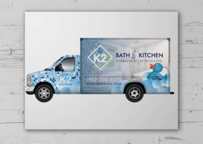 Not Really Rocket Science designed delivery truck graphics for K2